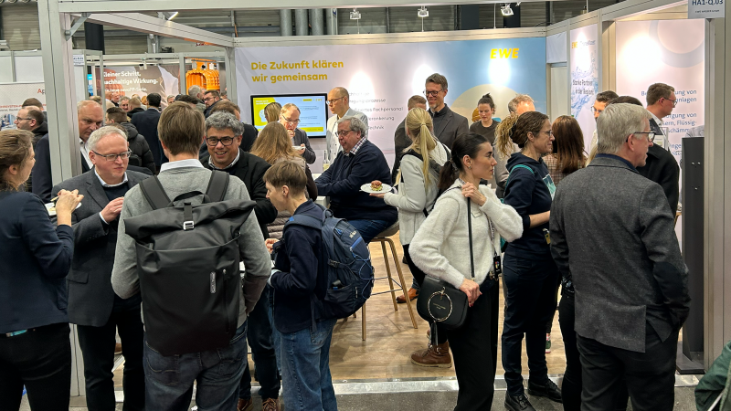 Der vielbesuchte Messestand von hanseWasser