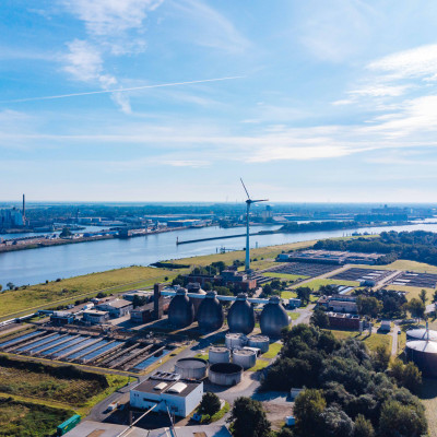 Kläranlage Seehausen 2024 aus der Vogelperspektive