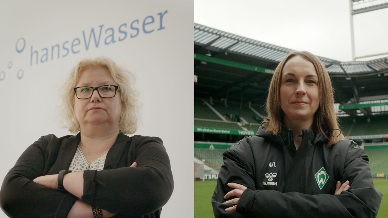 Sabine Wahler steht links und Anne-Kathrin Laufmann steht rechts.