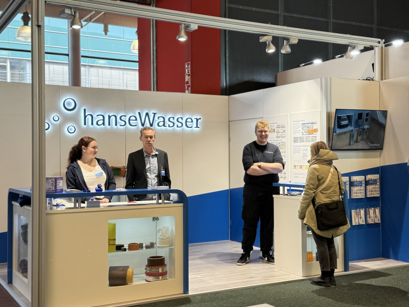 Gesamtansicht hanseWasser Messestand.