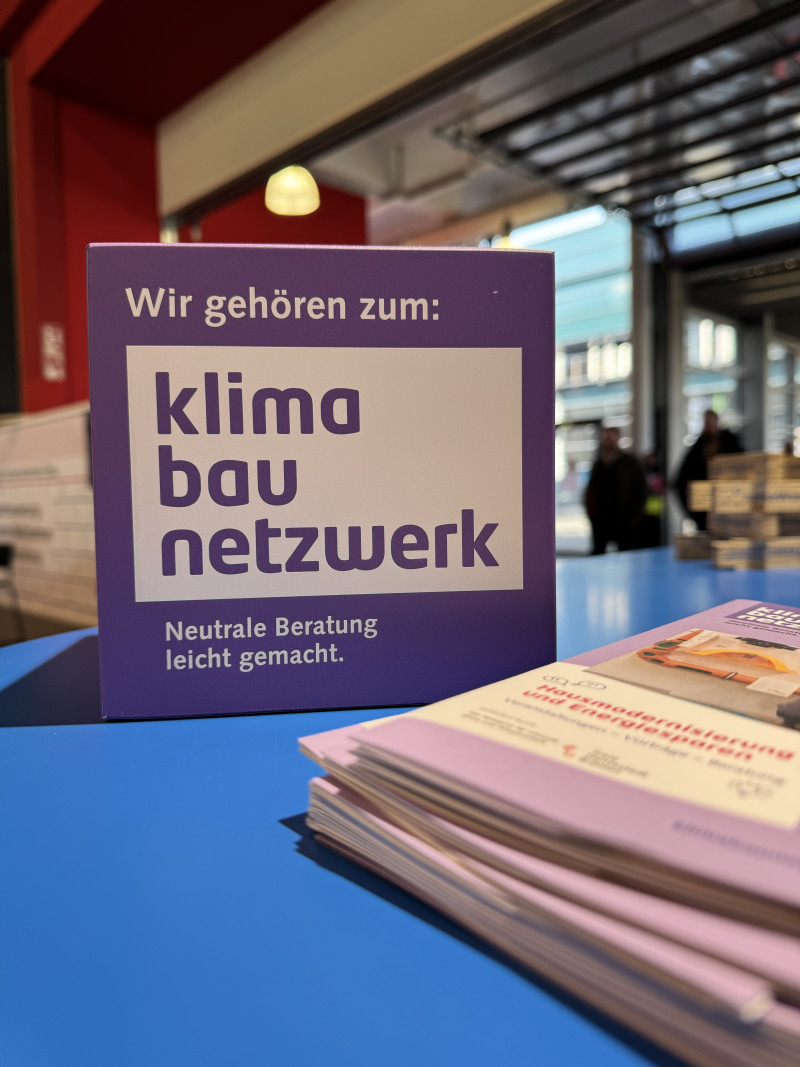 Klima Bau Netzwerke Partner Werbung auf dem Stand
